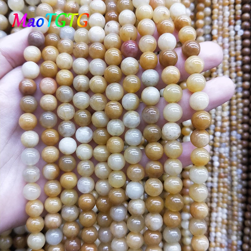 

Wholesale Natural Topazs Loose Beads For Jewelry Making Fashion Bracelet Necklace 6/8/10mm Natural Stone Beads Jewelry Making