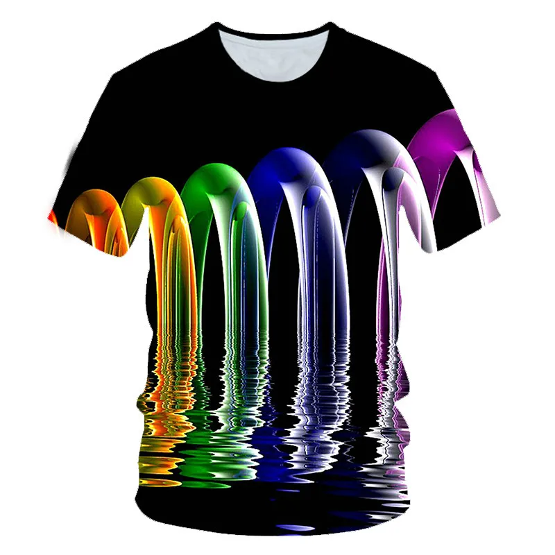 

2021 sell 3D printed cool animal fox children's T-shirts for boys and girls in summer high quality cute color casual short sleev