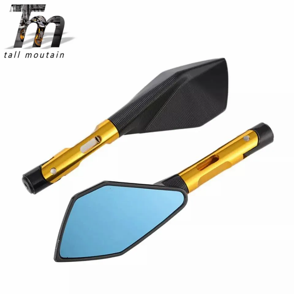 Espejos retrovisores laterales para YAMAHA MT07 MT09 MT 07 Kawasaki Z900 Z900RS Z800 Z1000 motocicleta CNC de aluminio retr|Боковые