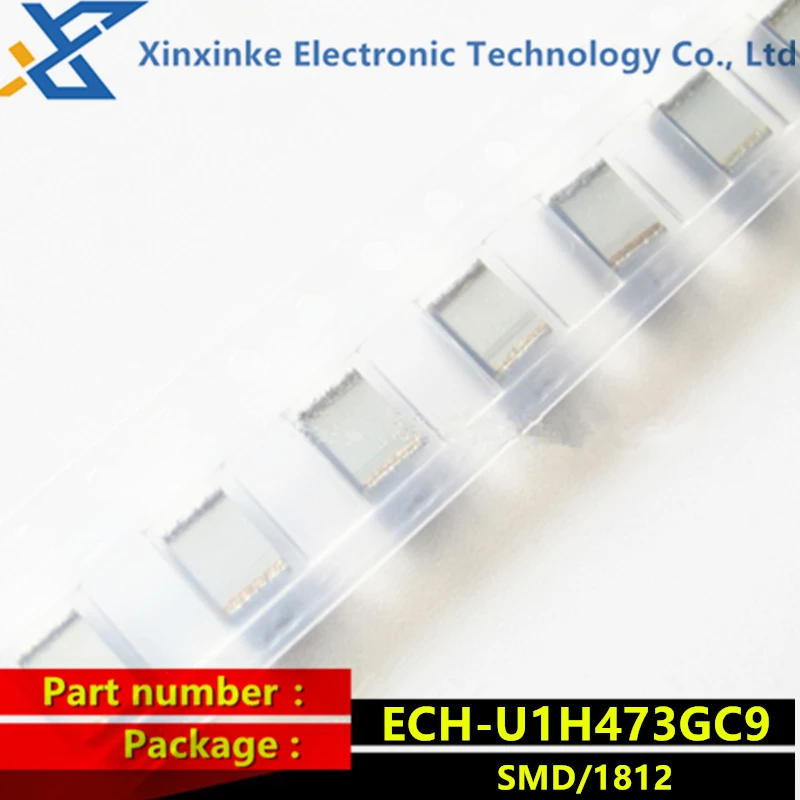 

10PCS ECHU1H473GC9 SMD Metallized Film Capacitor 0.047uF 50VDC 2% 5% PPS 1812 47nF ECH-U1H473JC9 CBB Polyester Capacitance