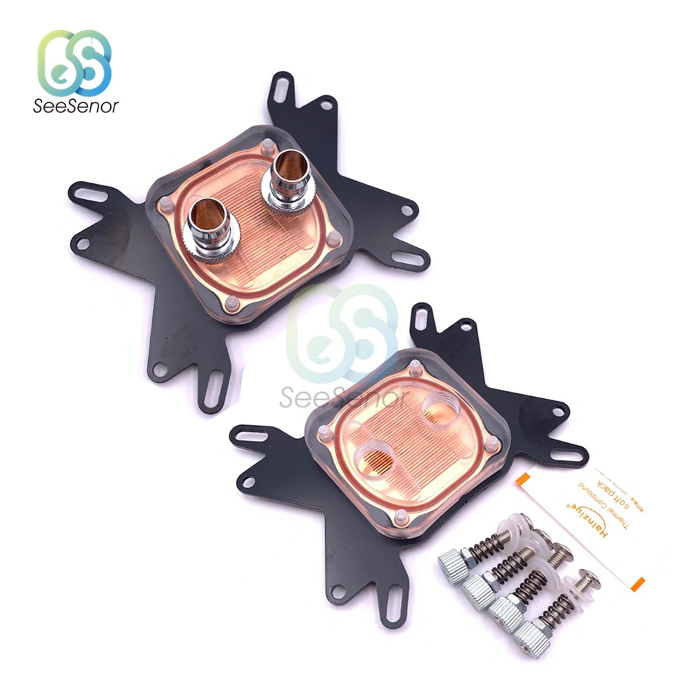 

Water Cooling Block for Intel LGA 1155 2011 AMD AM2 AM3 Copper CPU Cooler Heatsink For Computer CPU Radiator Intel Universal