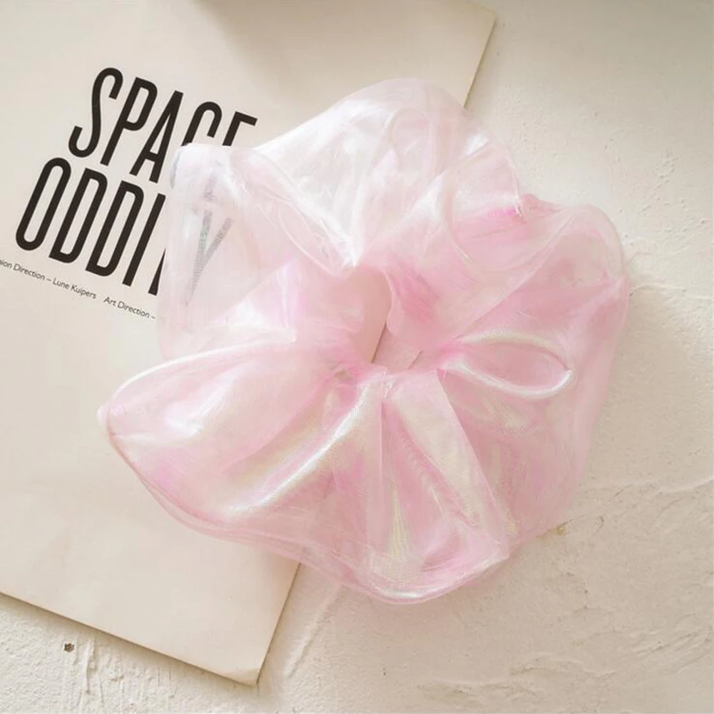 

Oversized Fairy French Mesh Hair Scrunchies Elegant Chiffon Women Elastic Hair Bands Girls Hair Ties Stretch Ponytail Holder