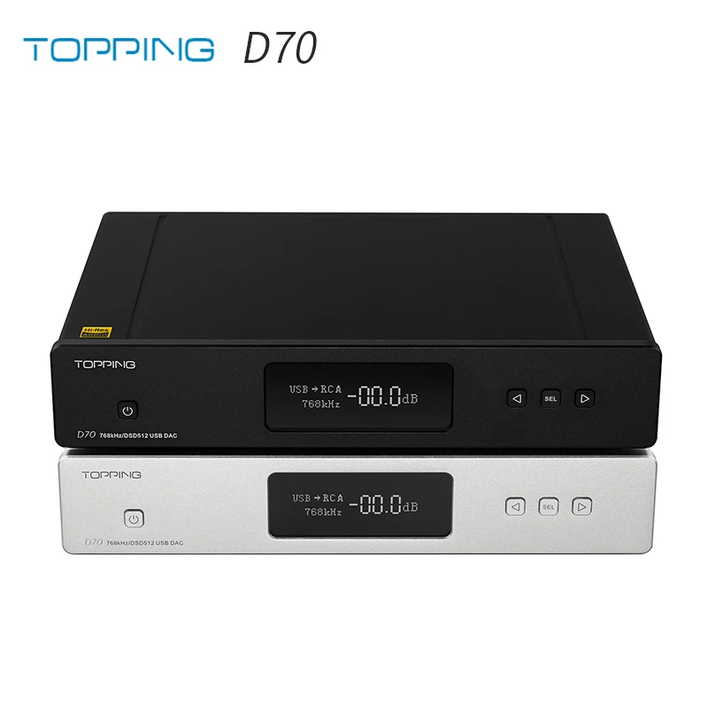 TOPPING D70 AK4497 * 2 DAC AK4118 XMOS XU208 DSD512 Встроенный 32 бит/768 кГц Hi Res аудио с декодером