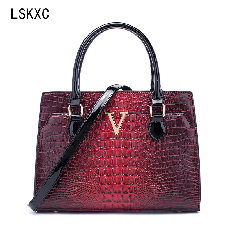 Сумка через плечо с крокодиловым принтом 2019 предназначена для модных