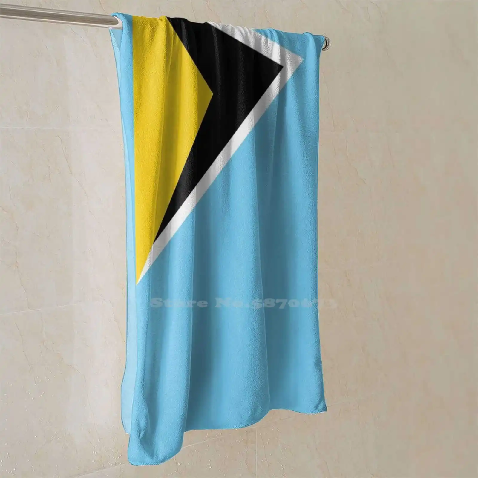 Полотенце из мягкой микрофибры для путешествий флаг Сент-Люсии флаги Санта-люции