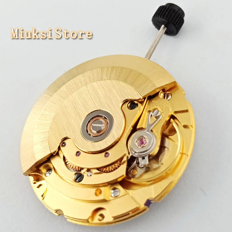 Часы наручные автоматические механические золотистые/серебристые с часовым