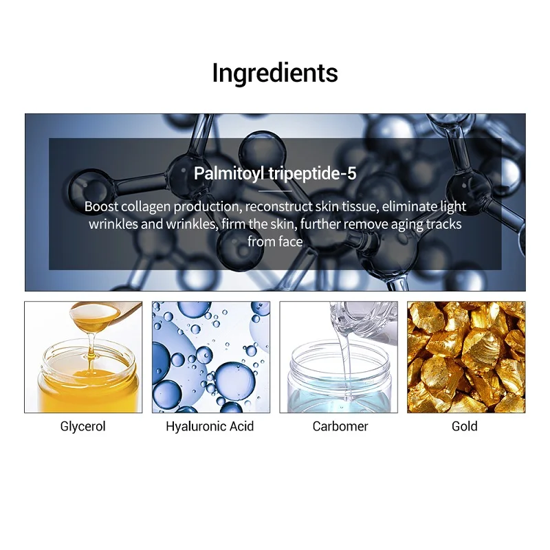 

LANBENA 24K Gold Six Peptides Face Serum Anti-Aging Reduce Wrinkles Whitening Facial Essence Moisturizing Nourishing Skin Care