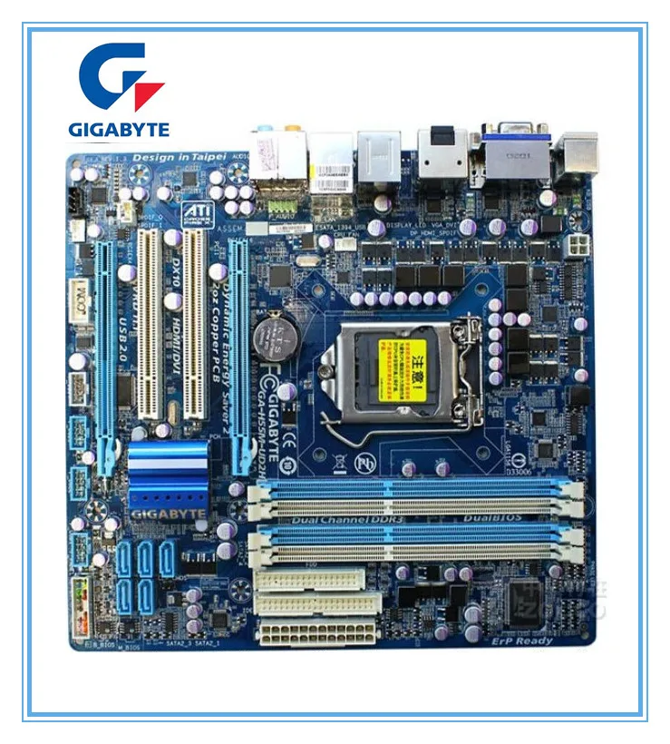 Оригинальная Материнская плата Gigabyte GA-H55M-UD2H H55 б/у десктопная материнская DDR3 LGA 1156