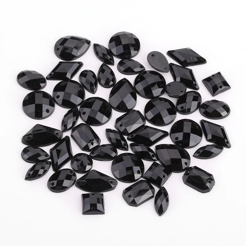 Стразы смешанных форм блестящие кристаллы акриловые стразы для пришивания с