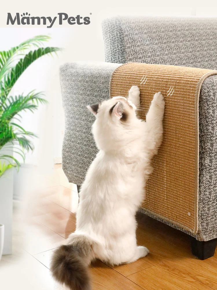 

MAMY PETS Cat Scratcher Durable Wear-resistant Anti-scratch Cat Bed Protect Sofa Doesn't Shed Chips Vertical Wall Sisal Cat Mat