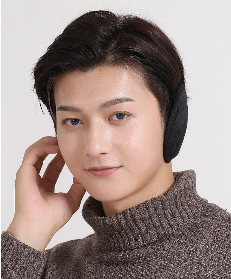 

Winter Men's Solid Color Fashion Mens Earmuffs Thickened Student Warm Earmuffs