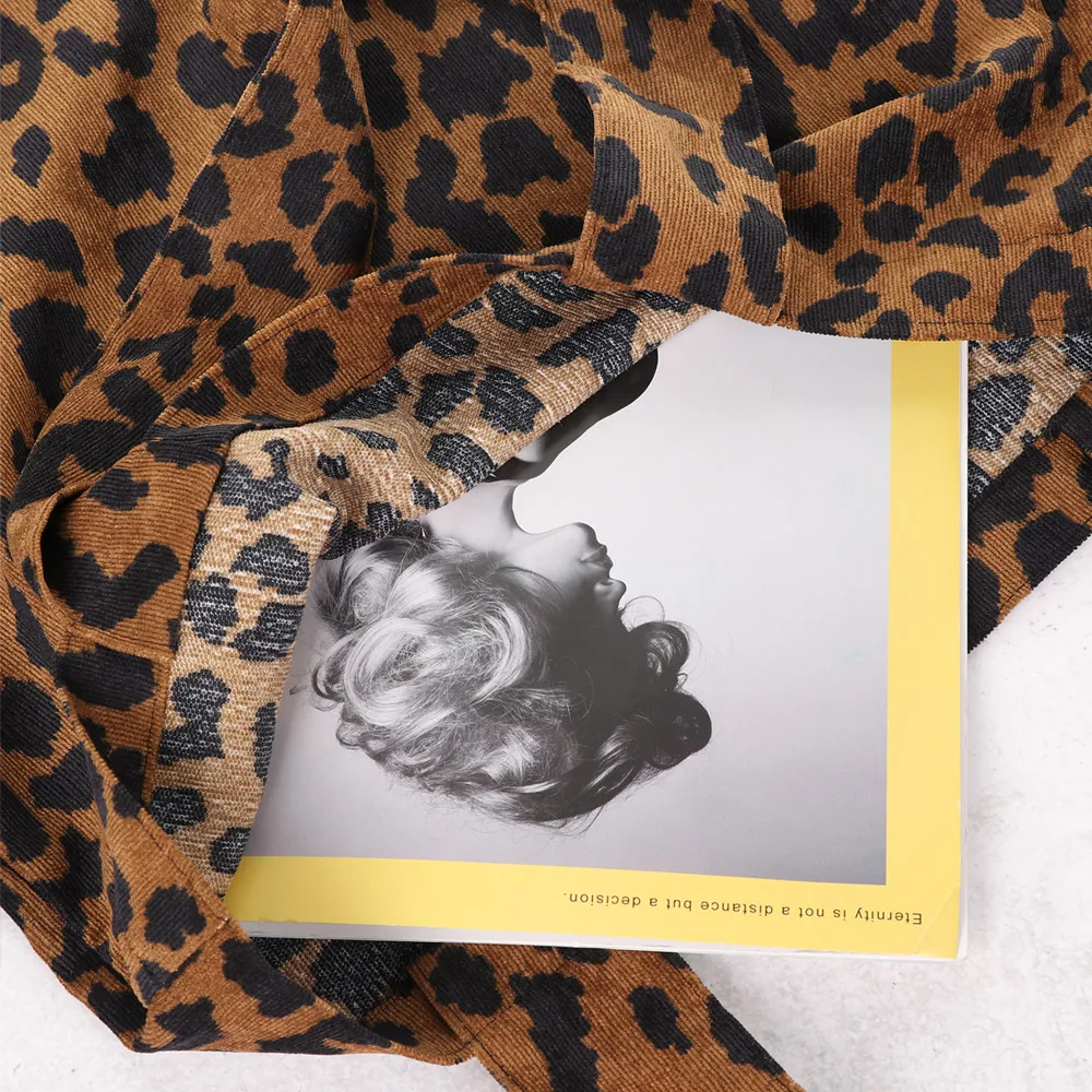 

Fashion Women Large Corduroy Shoulder Bag Shopper Handbag Leopard Print Tote Bag Casual Ladies Bag Women Gift Bags
