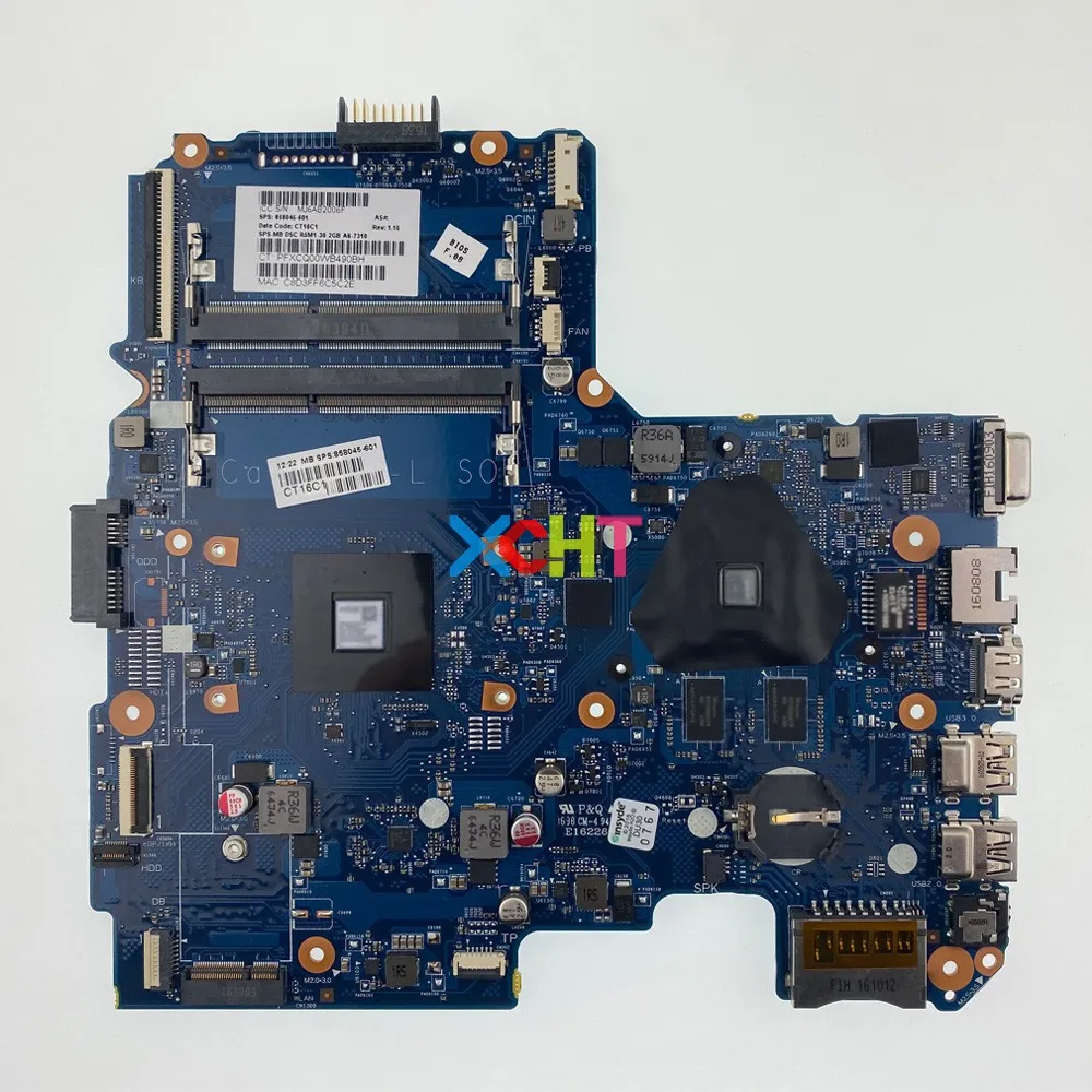 858045-601 858045-001 w R5M1-30/2GB GPU w A6-7310 CPU for HP Notebook 14-AN Series PC Laptop Motherboard Mainboard