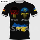 Футболка МужскаяЖенская с 3D-принтом, модная повседневная тенниска с эмблемой страны, с круглым вырезом, с принтом герба, Украины, Австралии, США, Харадзюку