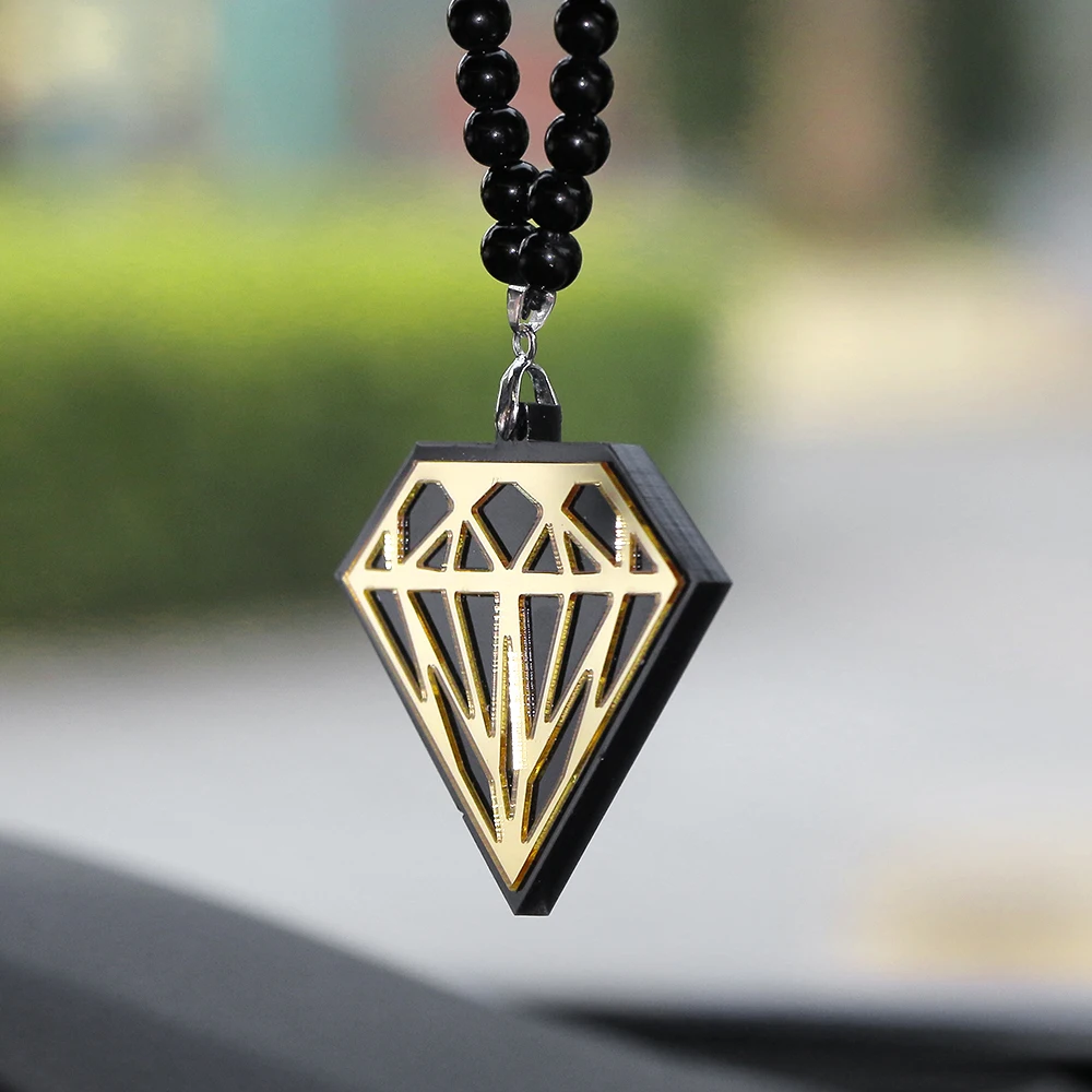 Автомобиль кулон мода Diamond форма акрил Шарм личность авто интерьер зеркало