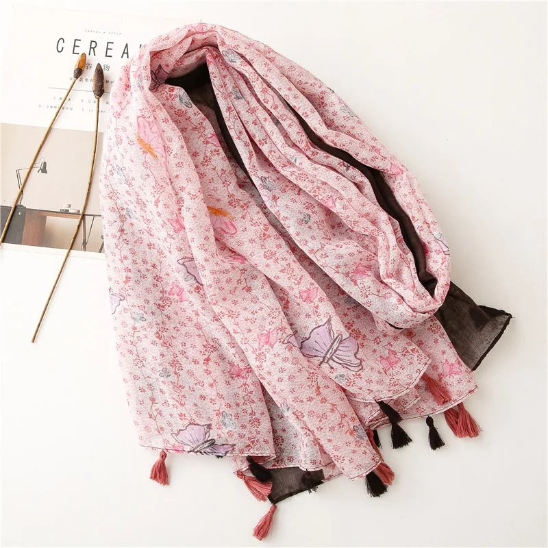 Повседневный Шарф с принтом для женщин шарфы защиты от солнца тонкие уличные