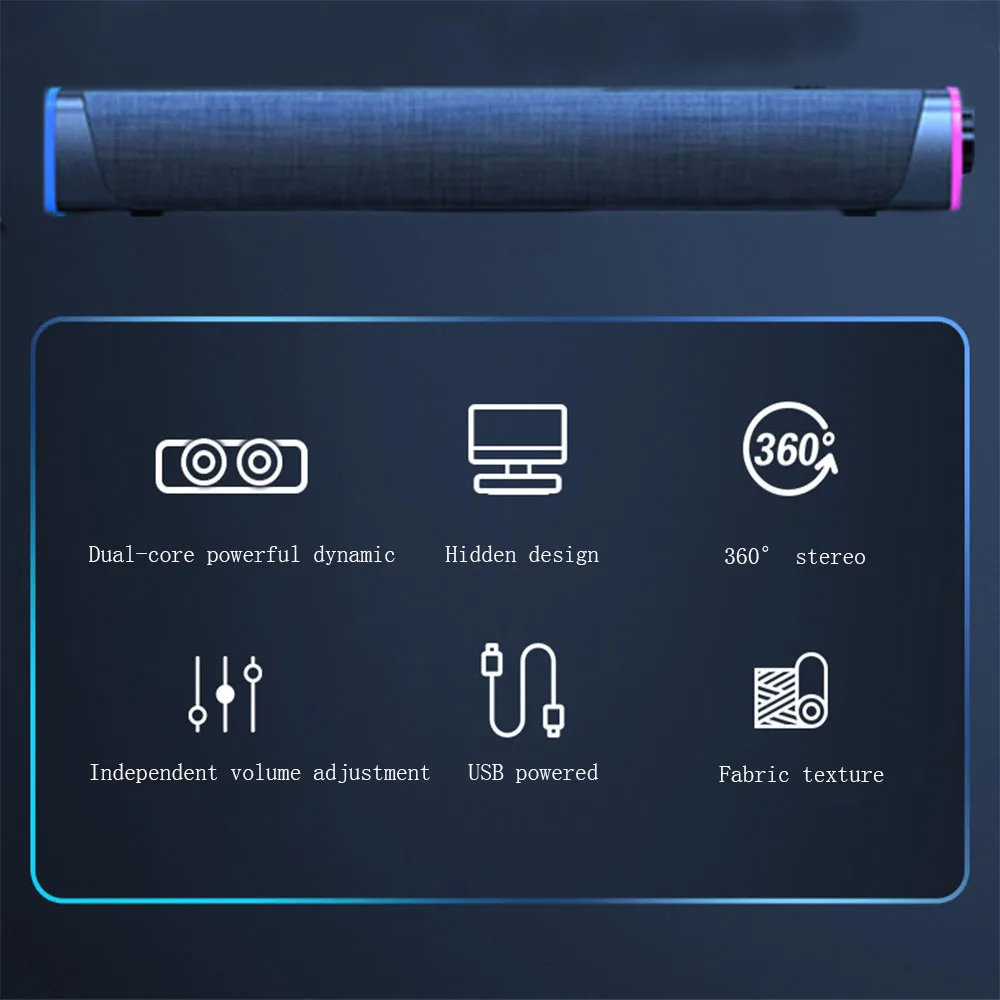 3D компьютерные колонки Bluetooth 5 0 проводной динамик объемная звуковая панель