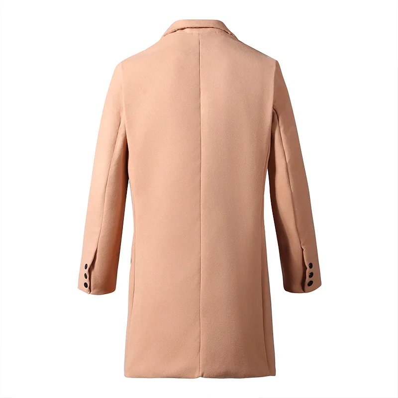 Зимние мужские смокинги цвета хаки теплое плотное Мужское пальто пиджак костюмы