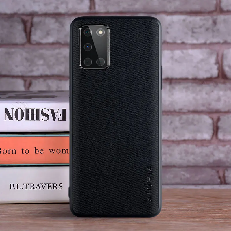 case for oneplus 8t coque luxury textile leather skin soft tpu hard phone cover for oneplus 8t case free global shipping