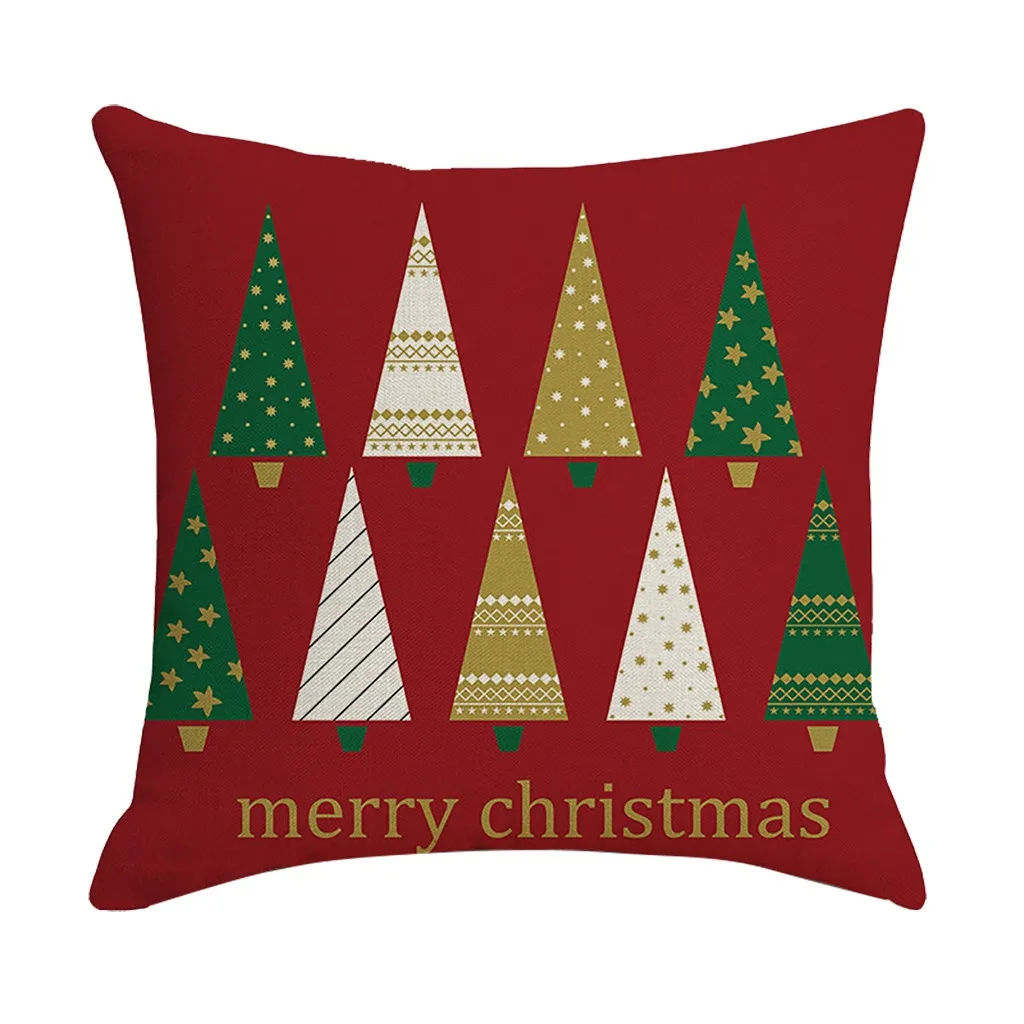 Веселая Рождественская Подушка Чехлы Скандинавское Елочное украшение подушки