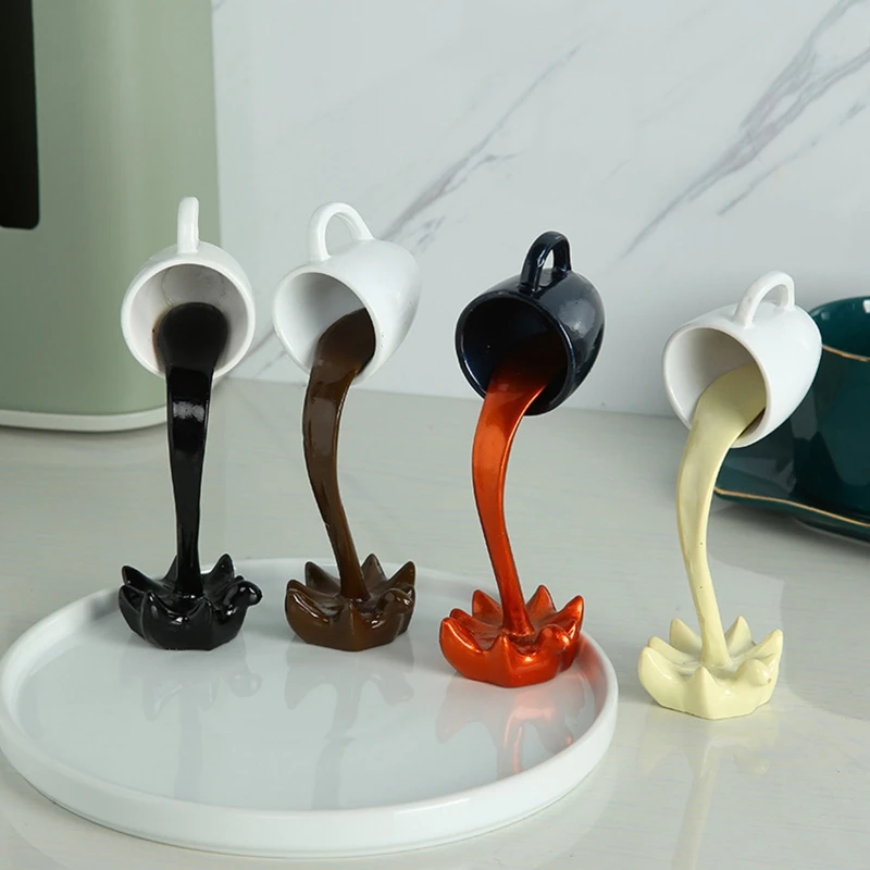 Novelty Floating Coffee Cup Resin Mug Sculpture Anti Deformed Coffee
Bar Accessories Home Office Dormitory Decoration