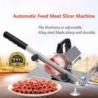304 stainless steel lamb meat slicer automatic feed meat machine commercial fat cattle mutton roll meat grinder planing machine