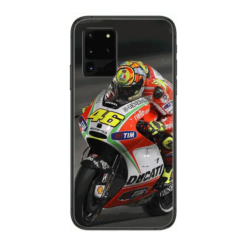 

Motorcycle racer style Phone cover hull For SamSung Galaxy S 6 7 8 9 10 20 21 Plus Edge E note 5G Lite Ultra black soft bumper