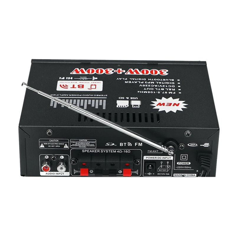 600 Вт Bluetooth усилитель мощности бас стерео o HIFI AMP SD FM USB для домашнего