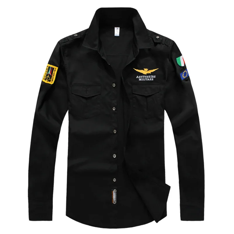 FOCUSFIT Men’s Sport Western Two Pocket Long Sleeve Snap Shirt Flying Long Sleeve Men's Casual Shirt