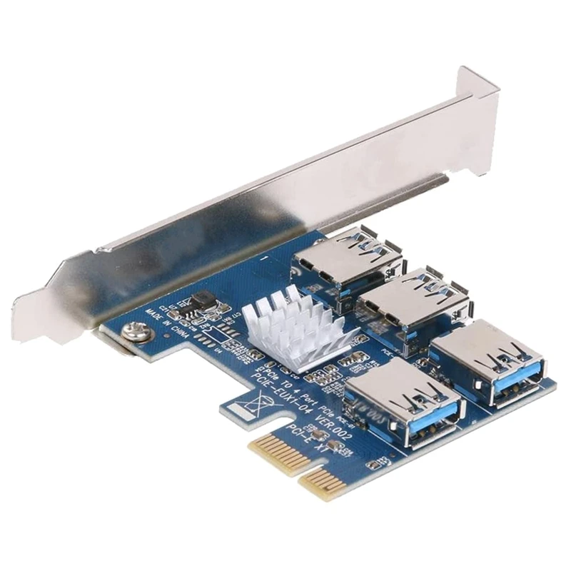 

Переходная карта PCI-E с 1 на 4 разъемами PCI Express 16X, 1X на внешний 4 слота PCI-E, адаптер PCIe, усилитель карты USB 3,0