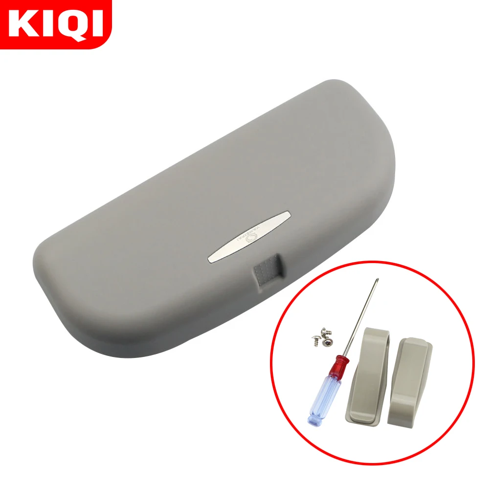

KIQI Car Glasses Case Auto Sun Visor Glasses Holder Sunglasses Clip Card Ticket Holder Pen Case Clip Box Universal Accessories
