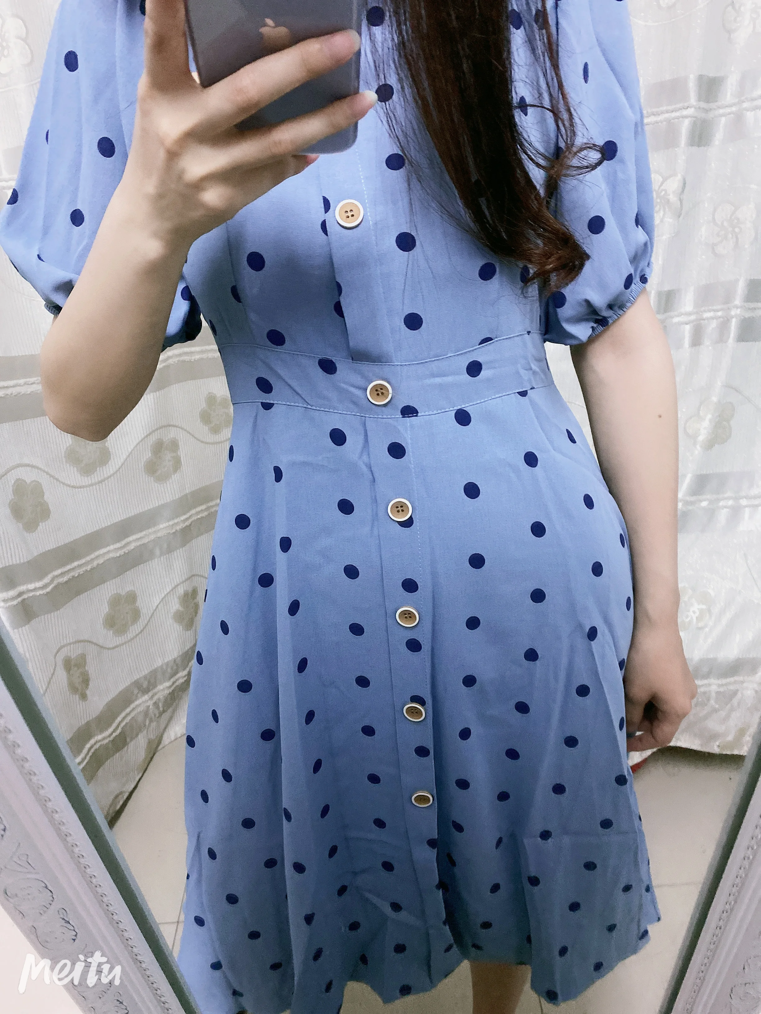 Женское винтажное платье в горошек повседневное ТРАПЕЦИЕВИДНОЕ ПЛАТЬЕ с высокой