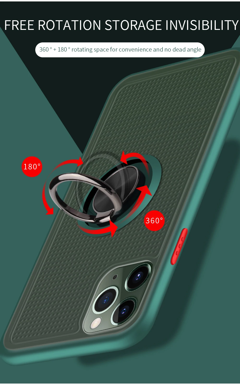 Противоударный чехол OTAO с магнитным кольцом для iphone XS MAX XR X 8 7 6 6S Plus, жесткая задняя крышка для iphone 11 Pro MAX, чехол s Coque