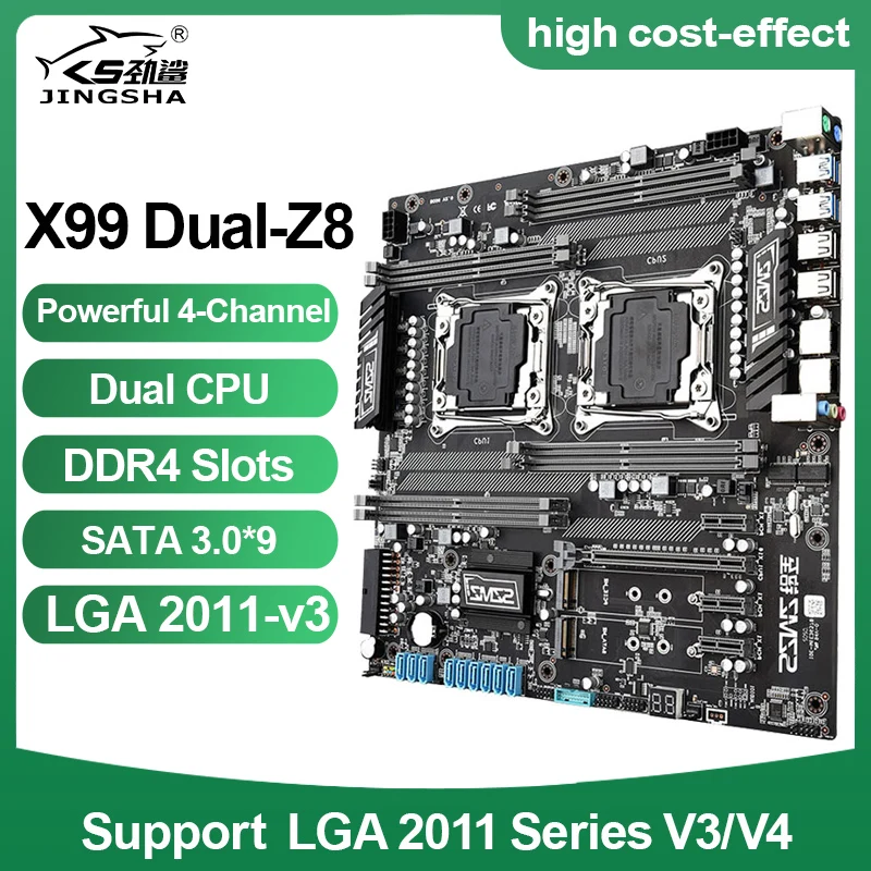 

SZMZ X99 Dual CPU Motherboard Socket LGA 2011 v3 Mother Board Support Xeon E5 2678 2680 2620 2650 V3 V4 Base Plate x99 M.2