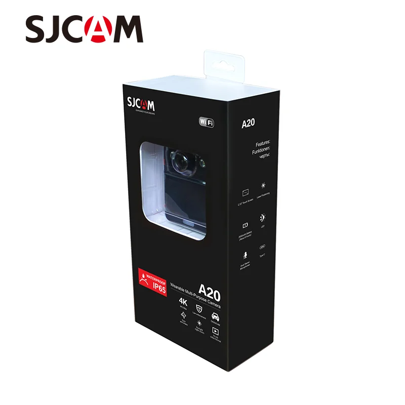 للبيع الأصلي SJCAM A20 الجسم كاميرا يمكن ارتداؤها 10 متر ليلة عرض الدوران شاشة تعمل باللمس مسجل إنفاذ القانون كاميرا فيديو صغيرة كاميرا رياضية DV