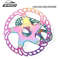 electroplate color iiipro mountain bike stainless steel 140mm 160mm 180mm 203mm floating disc brake rotor bicycle parts