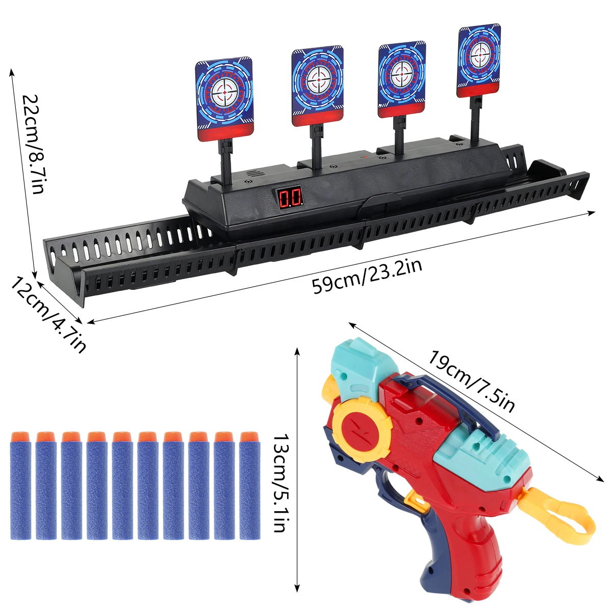 

Электронные игрушки с 4 мишенями для стрельбы Дротика игрушка со звуком световые эффекты стрельба бластер для детей старше 3 лет