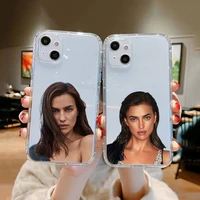 irina shayk phone case for iphone 13 12 11 8 7 pro max plus x xs xr mini transparent clear new coque shell funda fashion