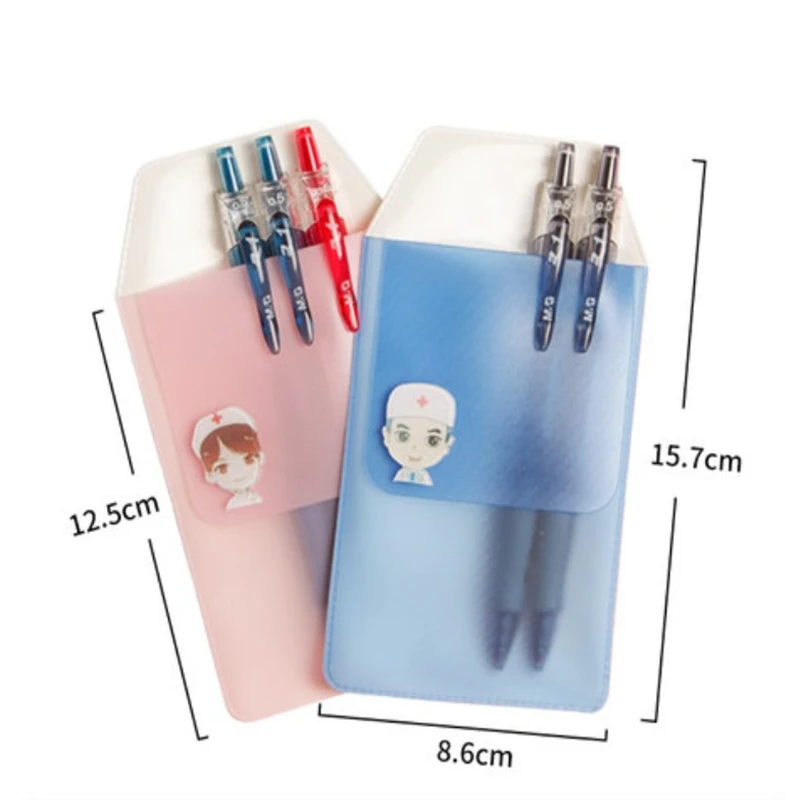 

Чехол-футляр из ПВХ для защиты от протечек, цветной портативный чехол для карандашей, аксессуары для врачей и медсестер, Офисные аксессуары,...