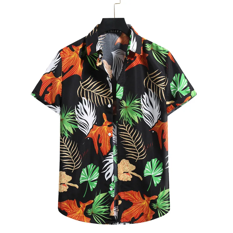 

Men's Summer Casual Hawaiian shirt Short Sleeve Shirt Top Blouse Vacation Men Clothing Hawaiian Style Shirts Camisa Masculina