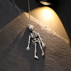 Металлическое ожерелье со скелетом-тыквой череп для мужчин и женщин, ожерелье на Хэллоуин, призрак, череп, летучая мышь, тыква, голова, украшения для вечеринки