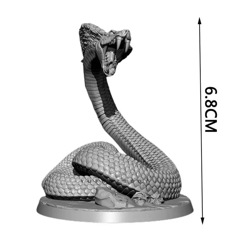 

68mm Resin Large Pythons Figure Kits Model Animal Colorless Model Self-assembled And O6V9