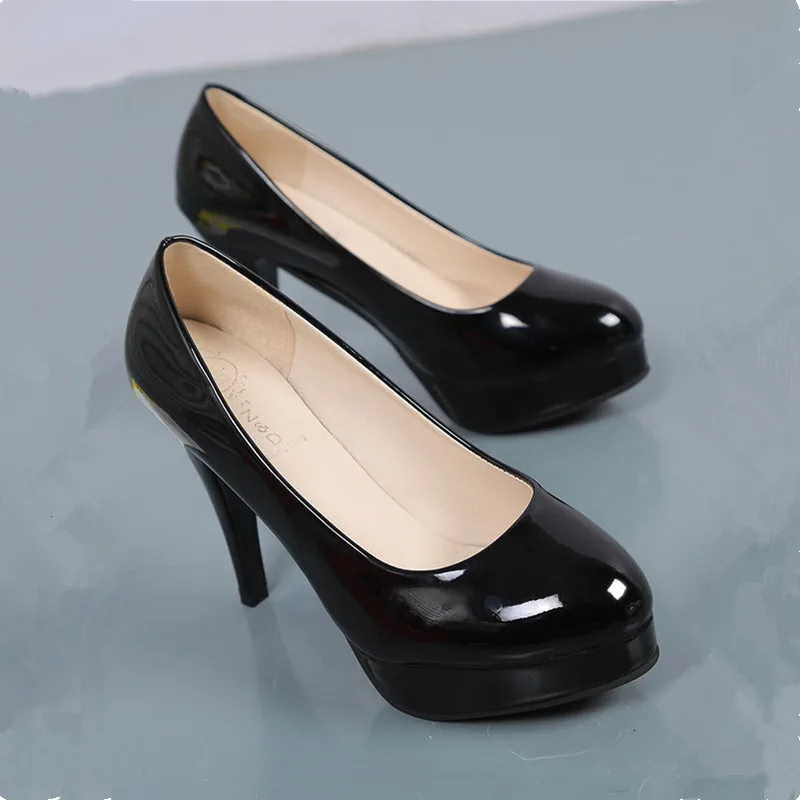 

Women Pumps Woman's 10CM Thin Heels 2021 Sexy Platform Black Womans Dress High Heels Ladies Wedding Shoes Female Office Heels