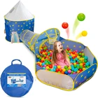 Палатка детская 3 в 1, портативная, для ползания, для игрушечный шар для детей, бассейна, шаров