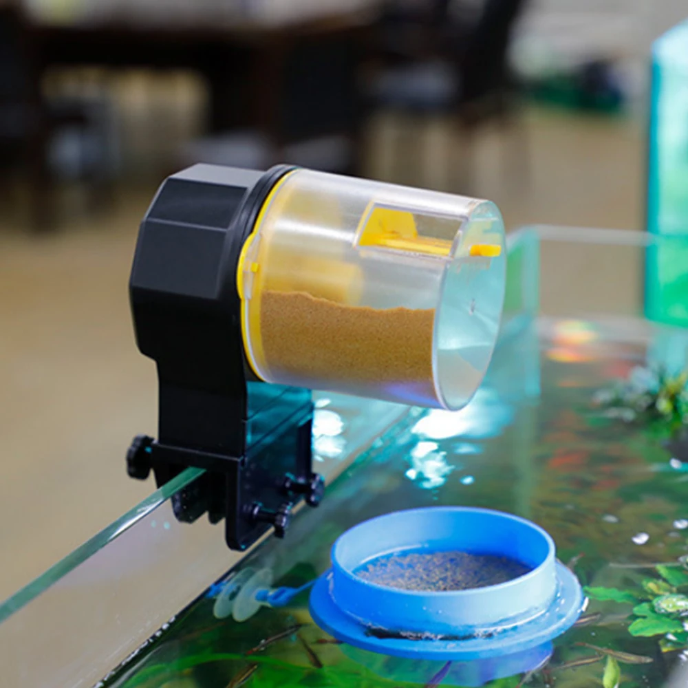 

Automatic Feeder Aquarium Goldfish Smart Timing Auto Fish Feeder Timer Food Feeding 12/24 Hours Timer Feeding for Tank