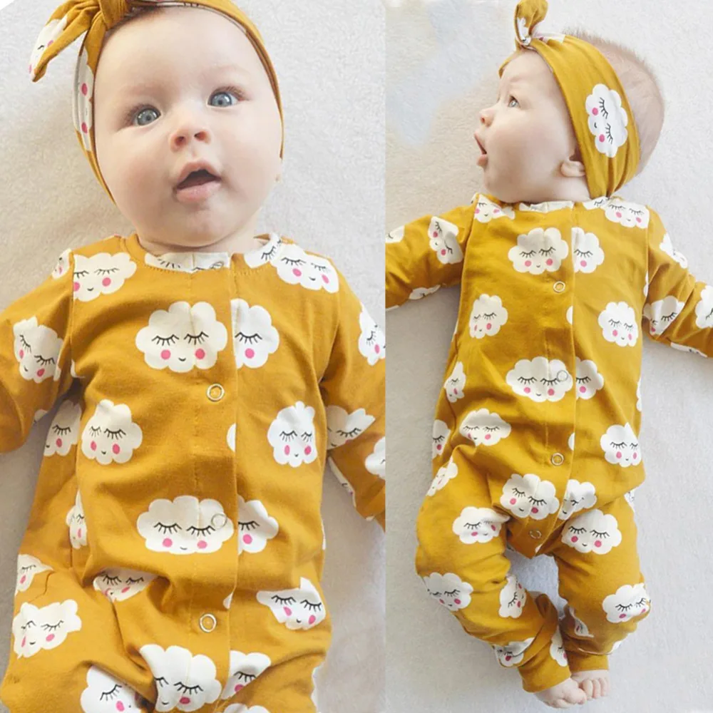 Новинка 2020 модная одежда для новорожденных девочек длинный комбинезон с белым