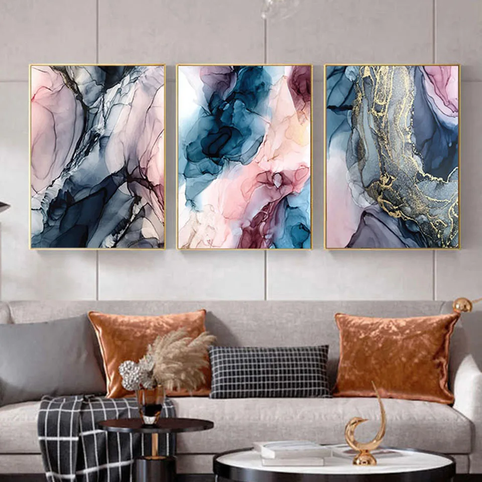 

Full square round diamond painting 3 Pcs,Abstract Ink Triptych diamond embroidery 5D rhinestone mosaic diamond inlaid pattern,