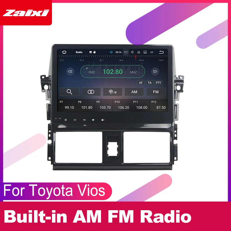 ZaiXi для Toyota Vios Yaris 2013-2015 Автомобильная Мультимедийная система Android 2 DIN