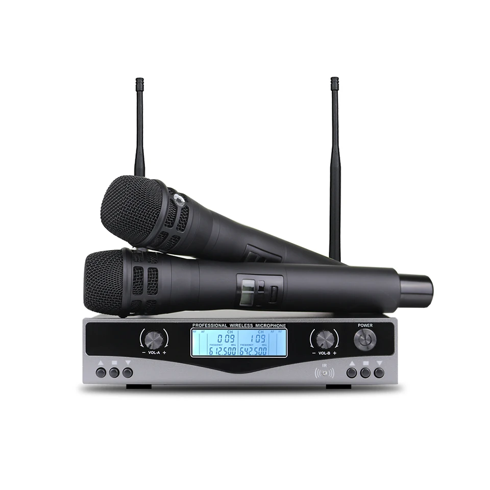 NTBD Hip Hop Home KTV Party Stage Performance Wedding UHF SKM8 Professional Dual Wireless Microphone System 2 Channel 2 handheld