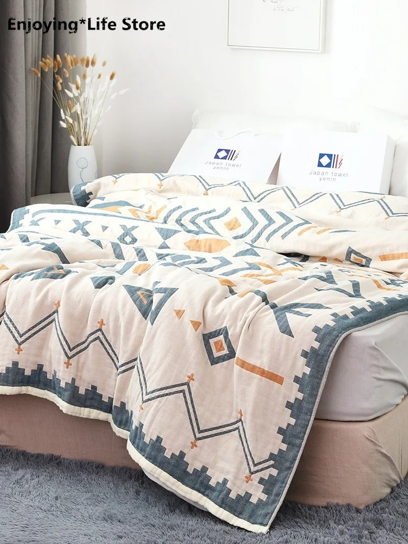 

Household Six-layer Quilt Thickened Towel Quilt Single Double Air-conditioned Quilt Breathable Towel Quilt Dormitory